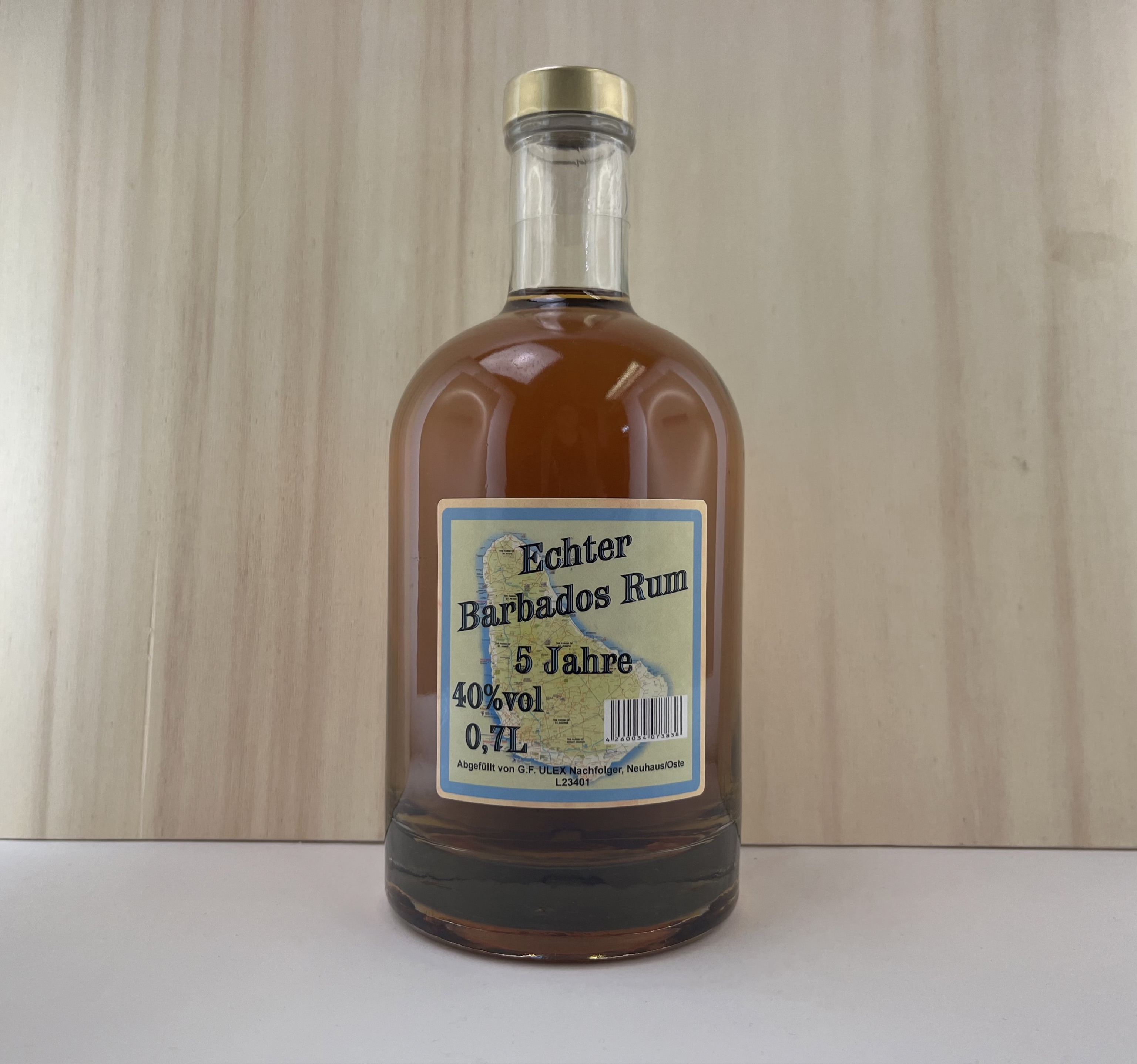 Echter Barbados Rum, 40%Vol. 5 Jahre gereift