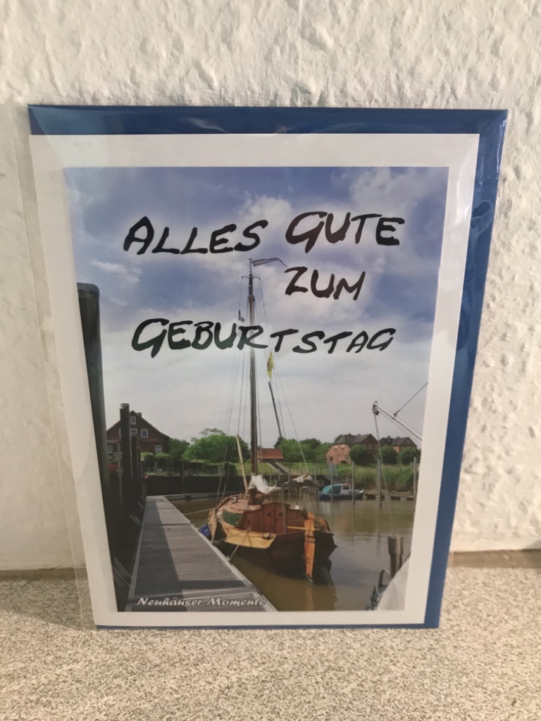 Glückwunschkarte Neuhäuser Hafen