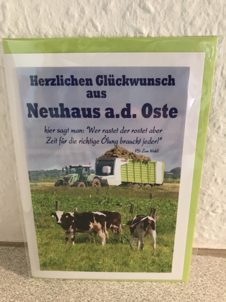 Glückwunschkarte Geburtstag Grüsse aus Neuhaus