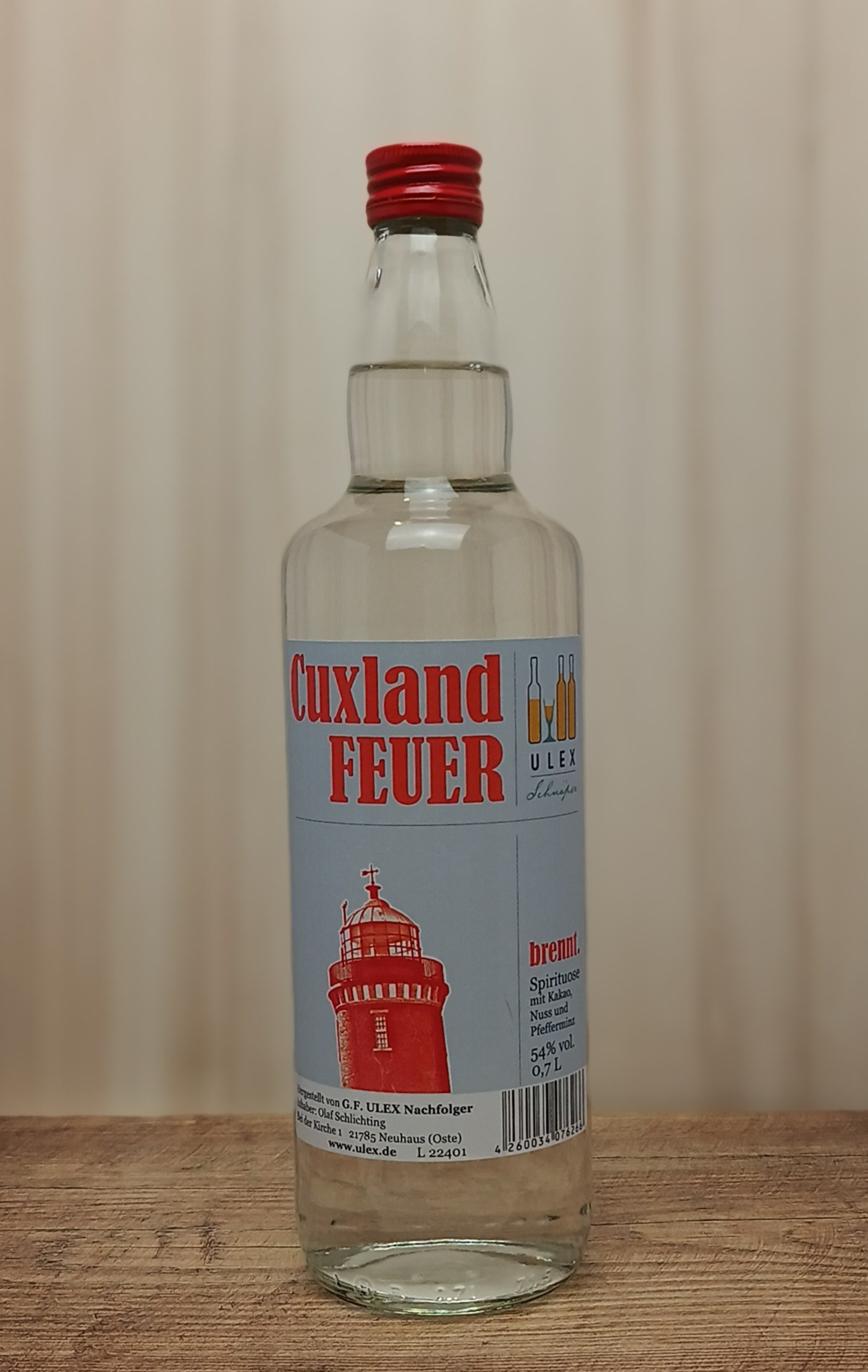 Cuxland o. Neuwerker Feuer Spirituose 54%Vol. (Etikett auswählbar)